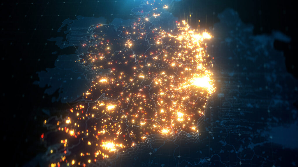 Map of Ireland Irldat data storage